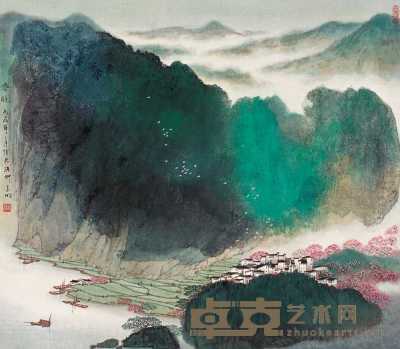 宋玉明 丙戌（2006）年作 钟山春晓 镜心 70×80cm